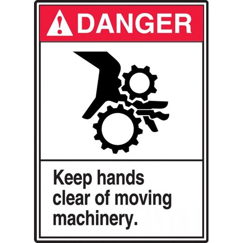 accuform manufacturing inc MRQM102VS ansi danger safety sign keep hands